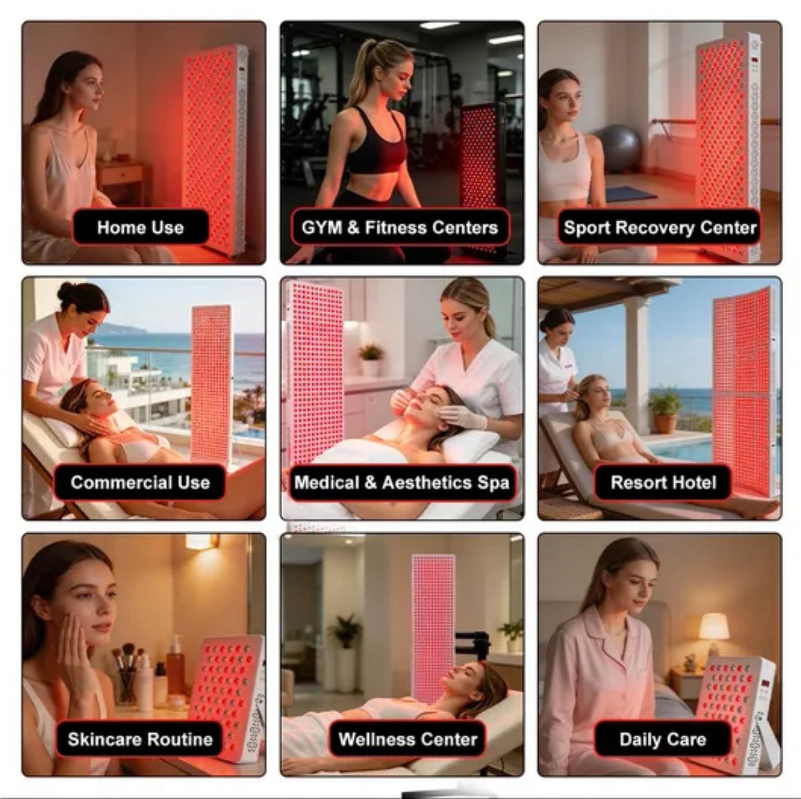 iLUXRED Full-Body Red Light Therapy panel